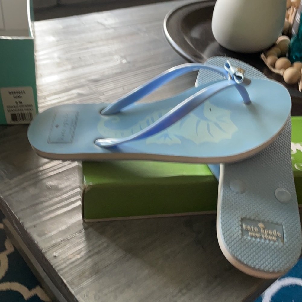 Kate spade  Flip flops ,light blue, size 8 - Picture 6 of 6
